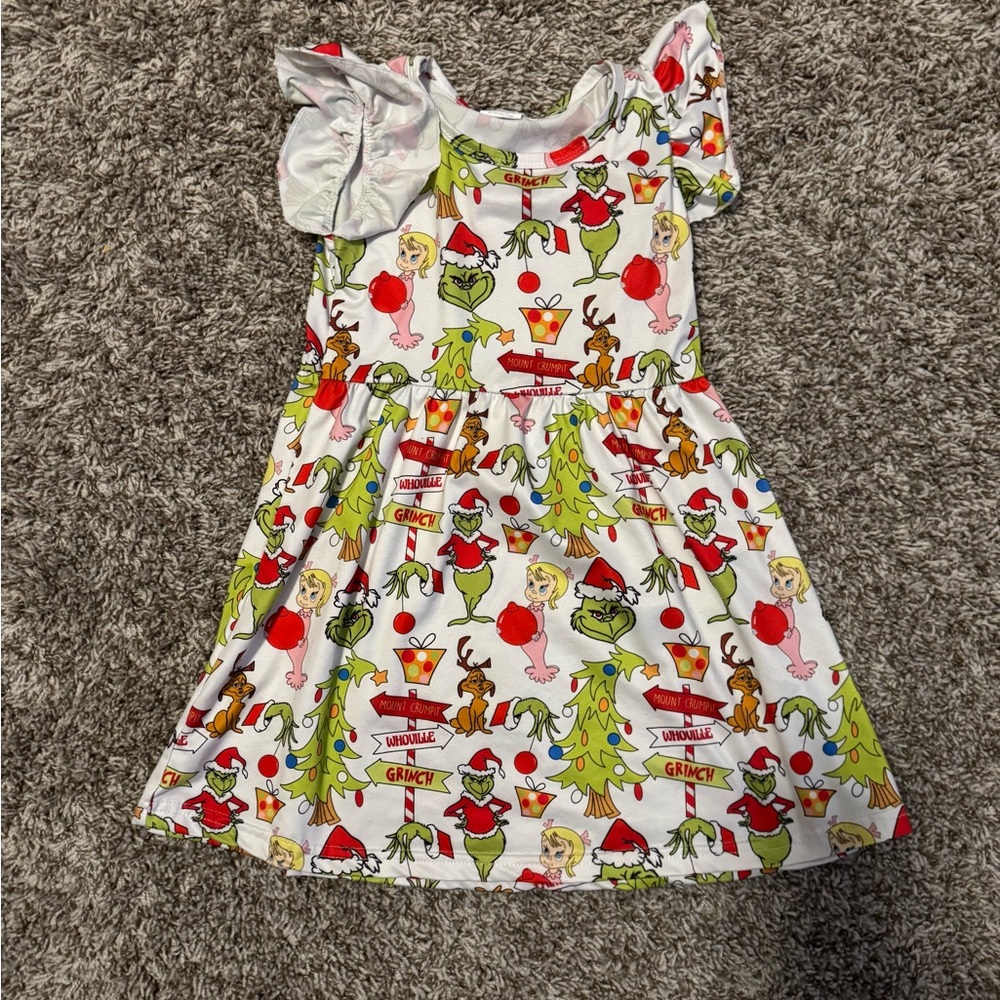 Kids Grinch Costume Dress - Multicolor